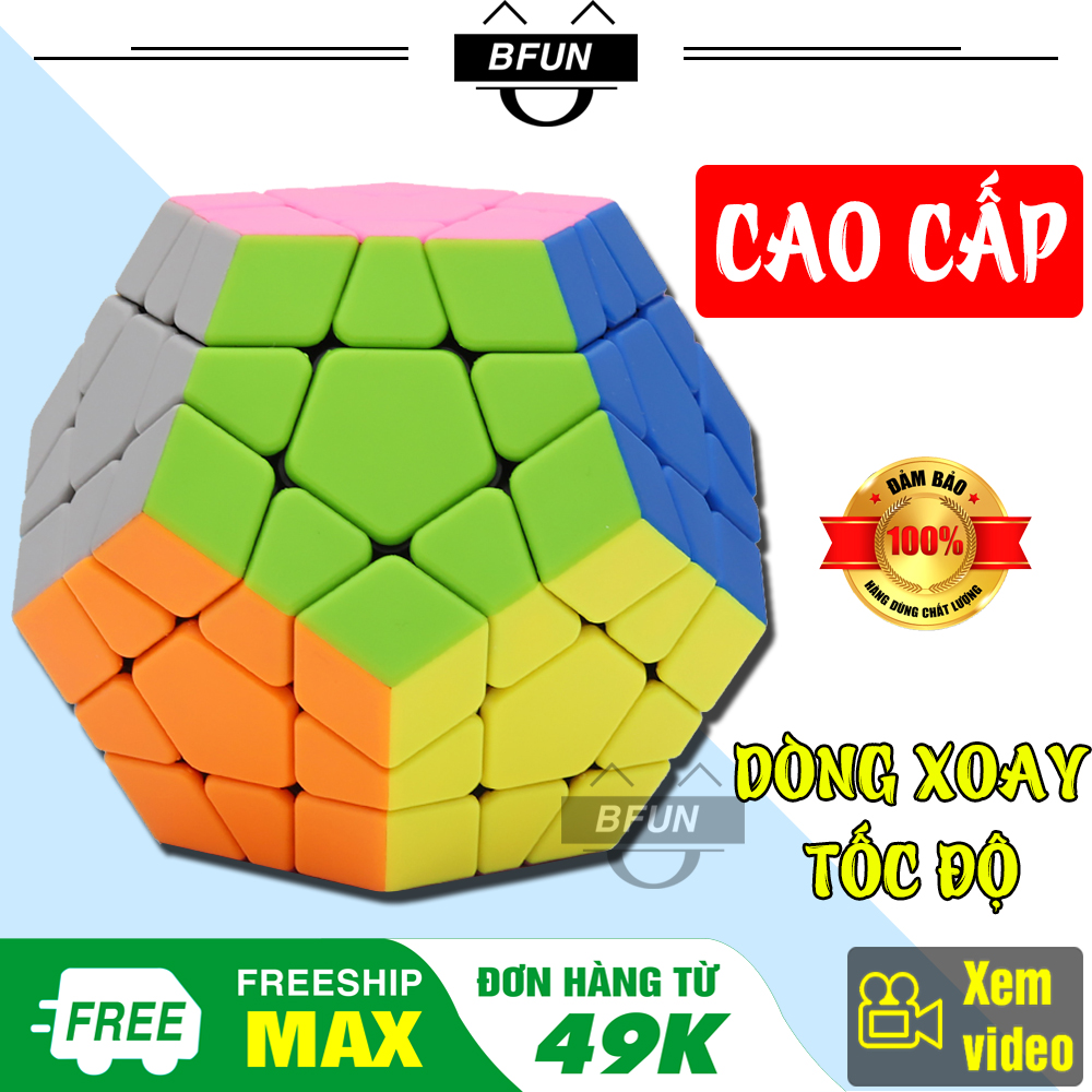 Rubik MEGAMINX 3x3 KHÔNG VIỀN Loại Xịn - Rubik Biến Thể