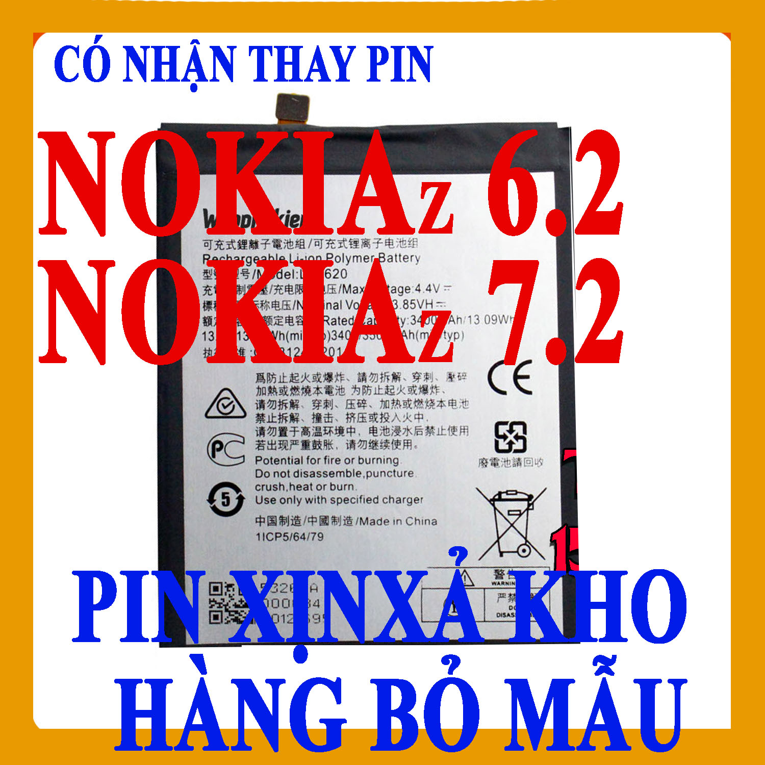 Pin Scud cho Nokia 6.2/Nokia 7.2 LC620 - 3500mAh