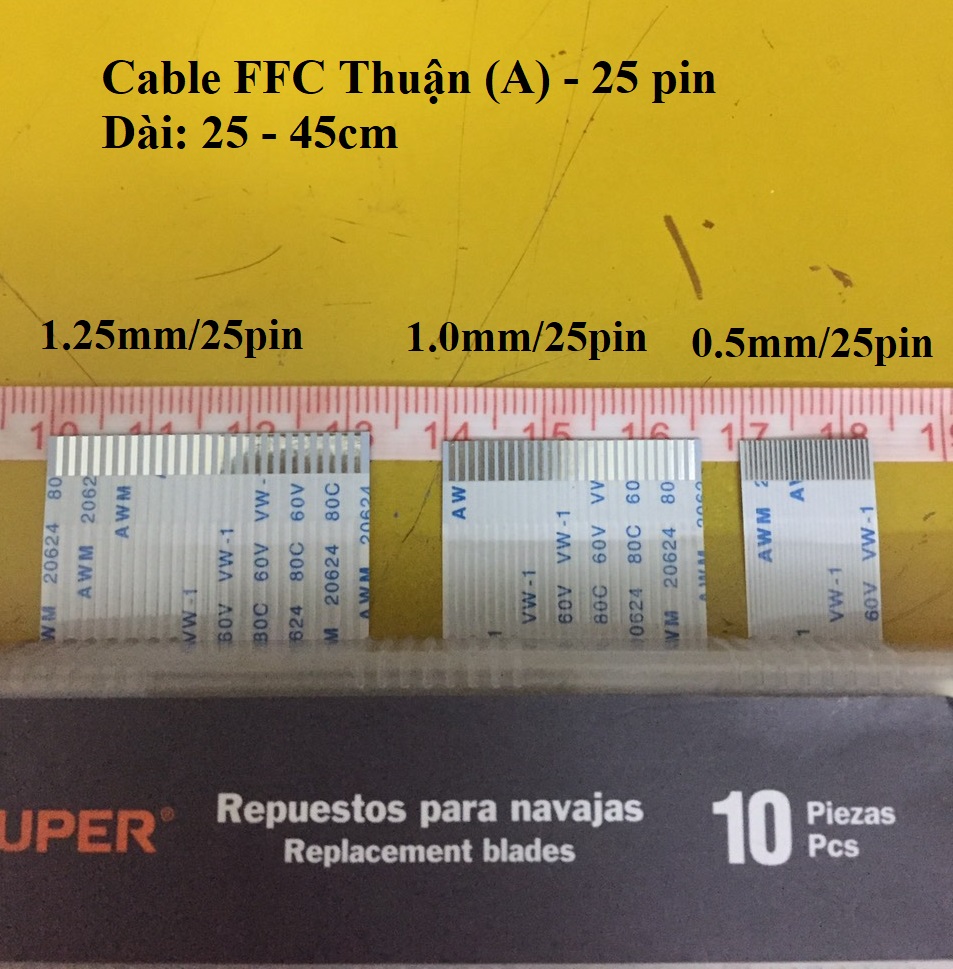 Cable FFC THUẬN (Type A) 1.0mm Dài 45cm