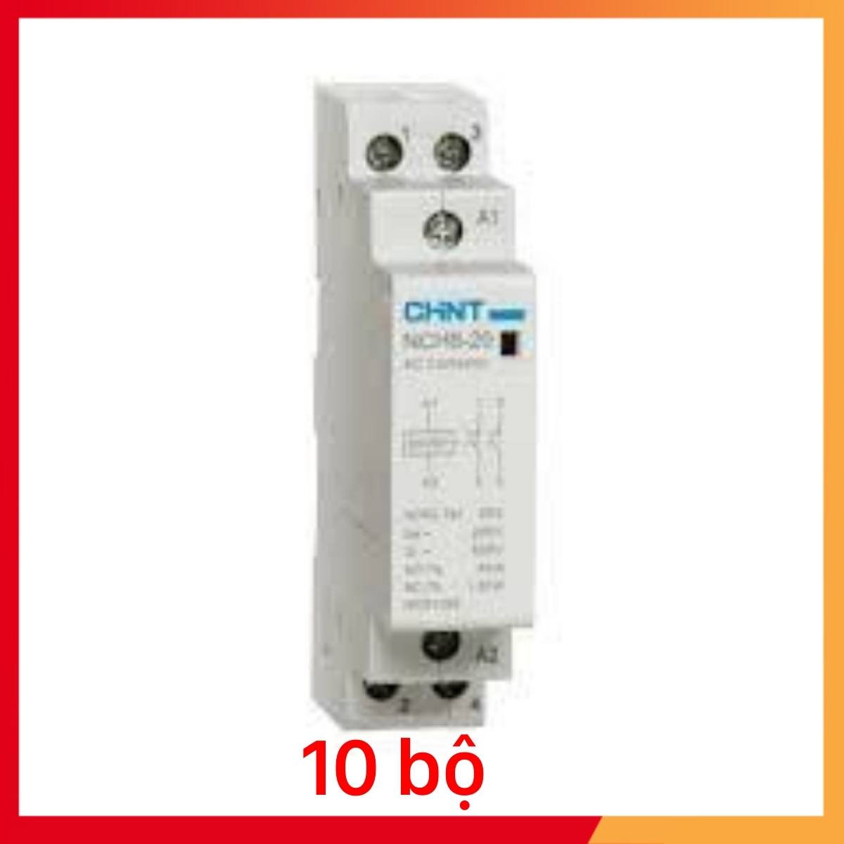 (10 bộ) Khởi động từ 1 pha CHINT 25A /220v Contactor(Xám)