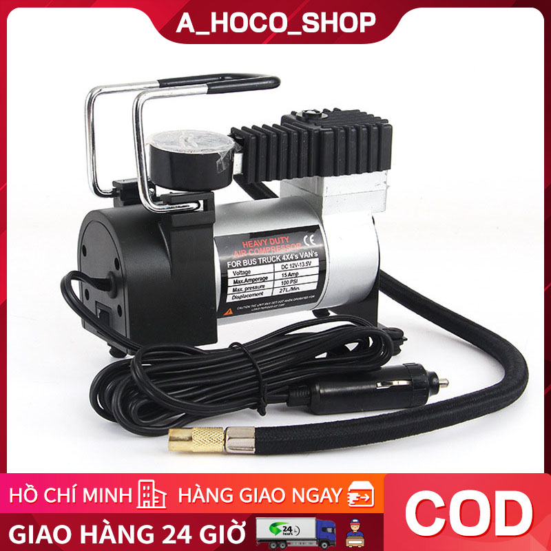 Máy nén khí mini máy bơm hơi mini 220v - Máy bơm lốp xe 12V thiết kế nhỏ gọn an toàn tiện lợi. Bơm hơi Ôtô xe máy xe đạp mã lực lớn Công Suất Đạt 120W Dễ Dàng Sử Dụng.