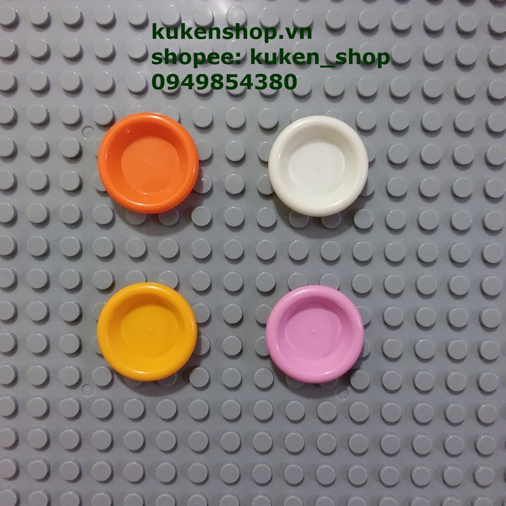 Combo 2 cái đĩa để đồ ăn no.1075 - phụ kiện đồ chơi lắp ráp brick