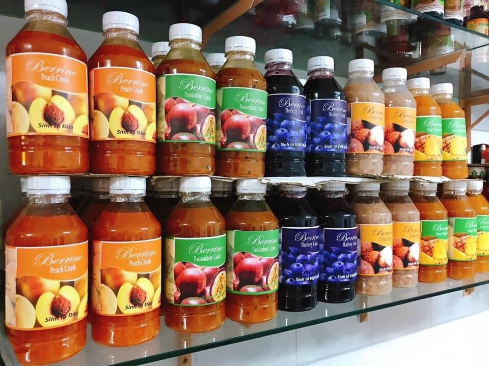 Mứt Sinh tố Đào Berrino chai 1 lít