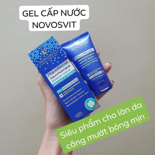 Gel thạch cấp nước Novosvit HA + B5 Aqua Boost