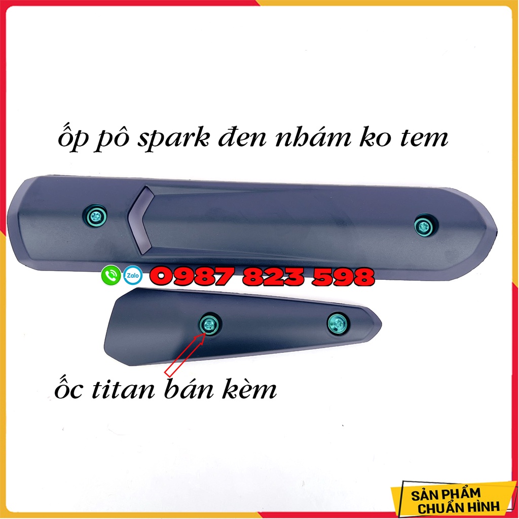 Ốp pô Spark Màu Đen Nhám , Bạc Trơn không tem