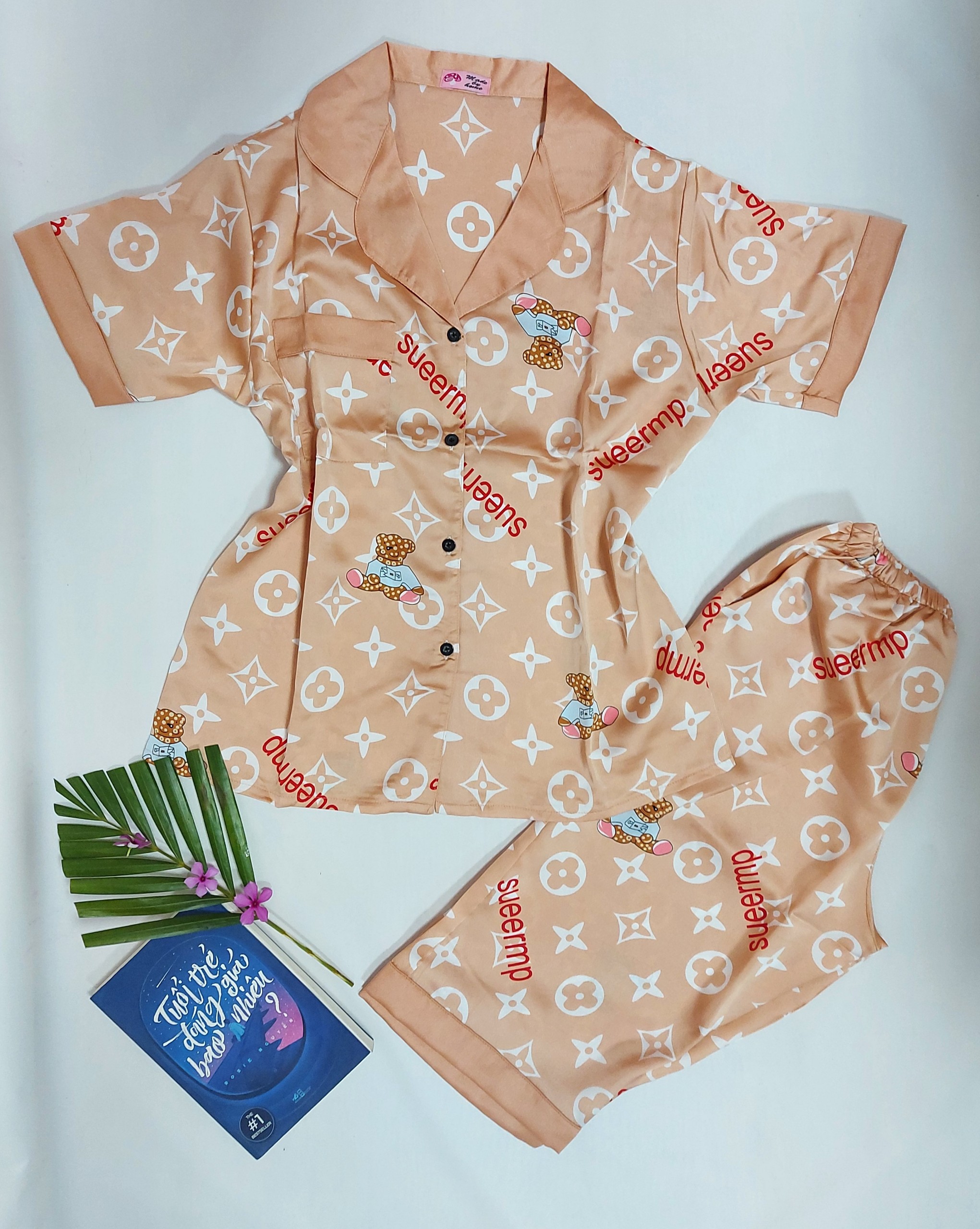 [HCM]Bộ pijama lụa satin CAO CẤP lửng cực mát