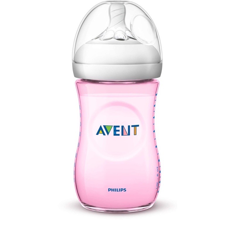 Bình sữa Philips AVENT Natural 260ML Màu Hồng