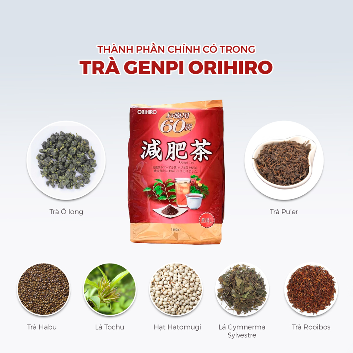 TRÀ GIẢM MỠ BỤNG GENPI TEA PACK ORIHIRO