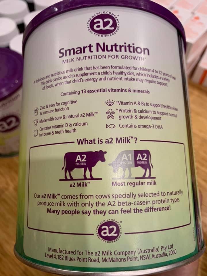 Sữa dinh dưỡng A2 Smart Nutrition 750Gr