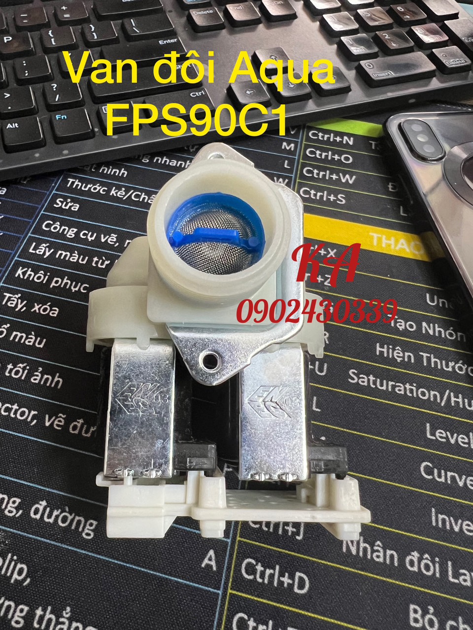 Van cấp đôi, Van ba máy giặt AQUA FPS90C1 cửa ngang