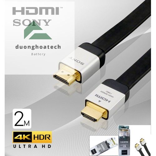 [HCM]Cáp HDMI 2m SONY Hỗ Trợ Chất Lượng Full HD 4K 3D (Dây dẹt)