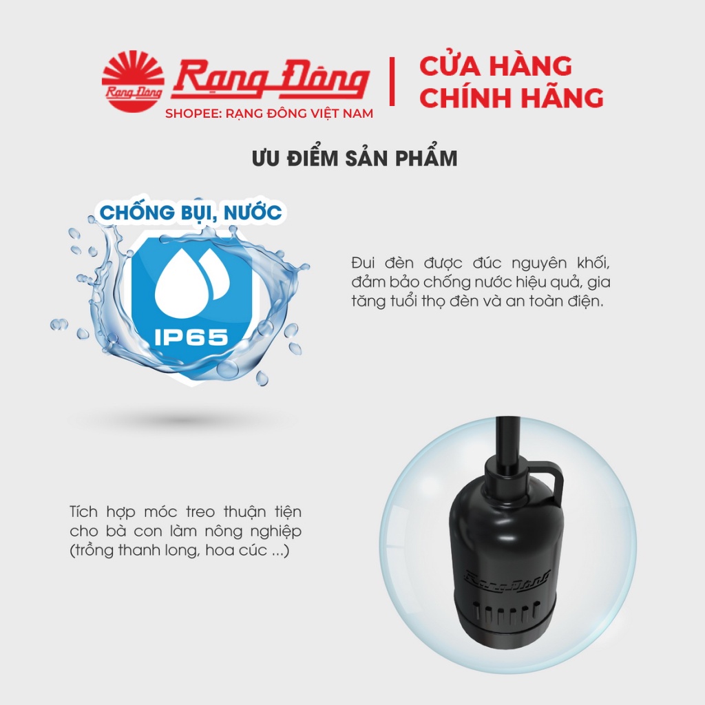 Đui đèn Rạng Đông E27, chống nước, độ bền cao