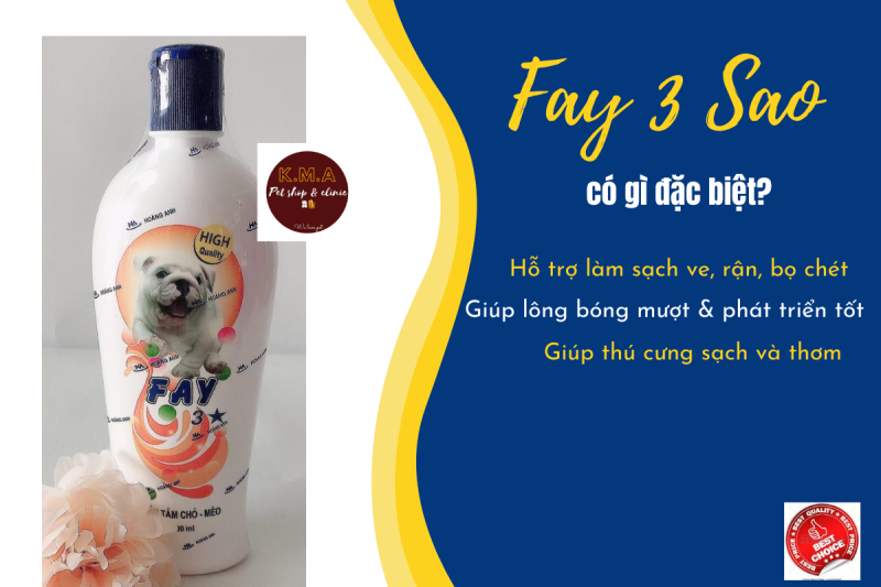 SỮA TẮM CHÓ MÈO - FAY 3 SAO 300ML
