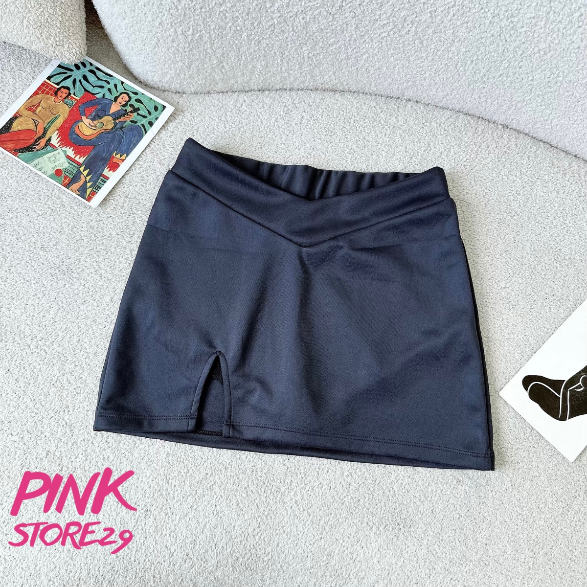 Chân váy ôm xẻ đùi pinkstore29 chất umi co giãn dáng ôm gợi cảm c060