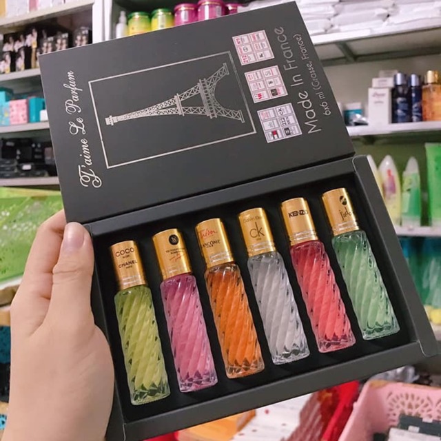 Set 6 chai nước Hoa Pháp mini nam nữ ( Dạng Lăn )