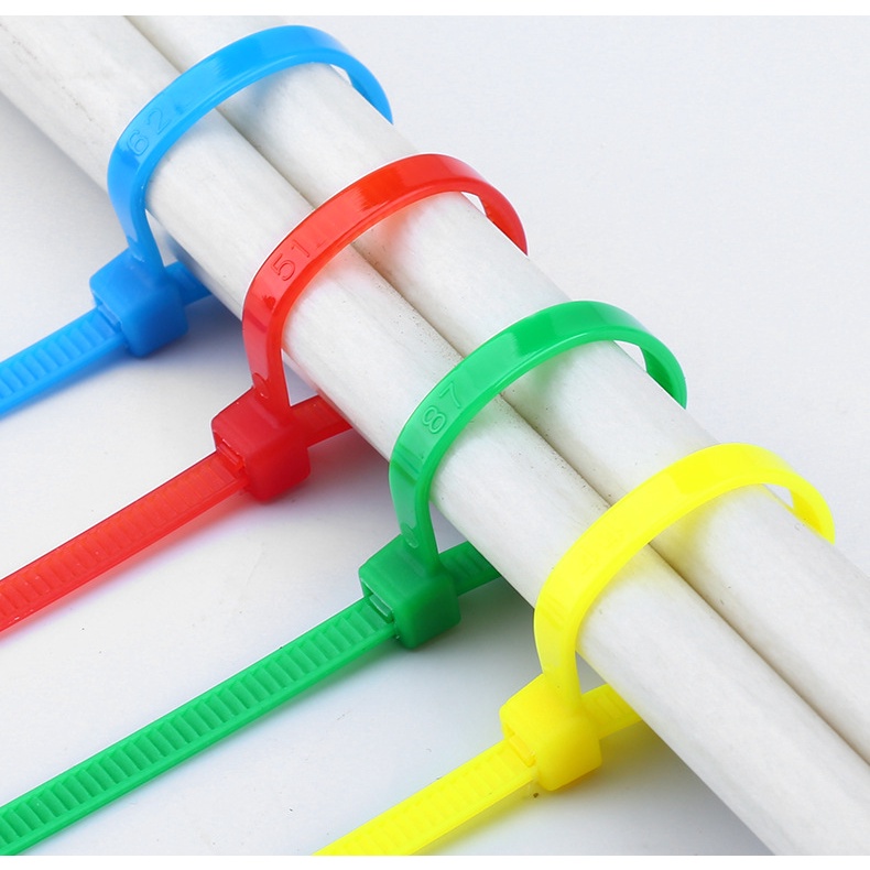 Dây thít nhựa lạt rút nhựa bó 20 cái 15cm dây thít chịu lực loại màu sắc