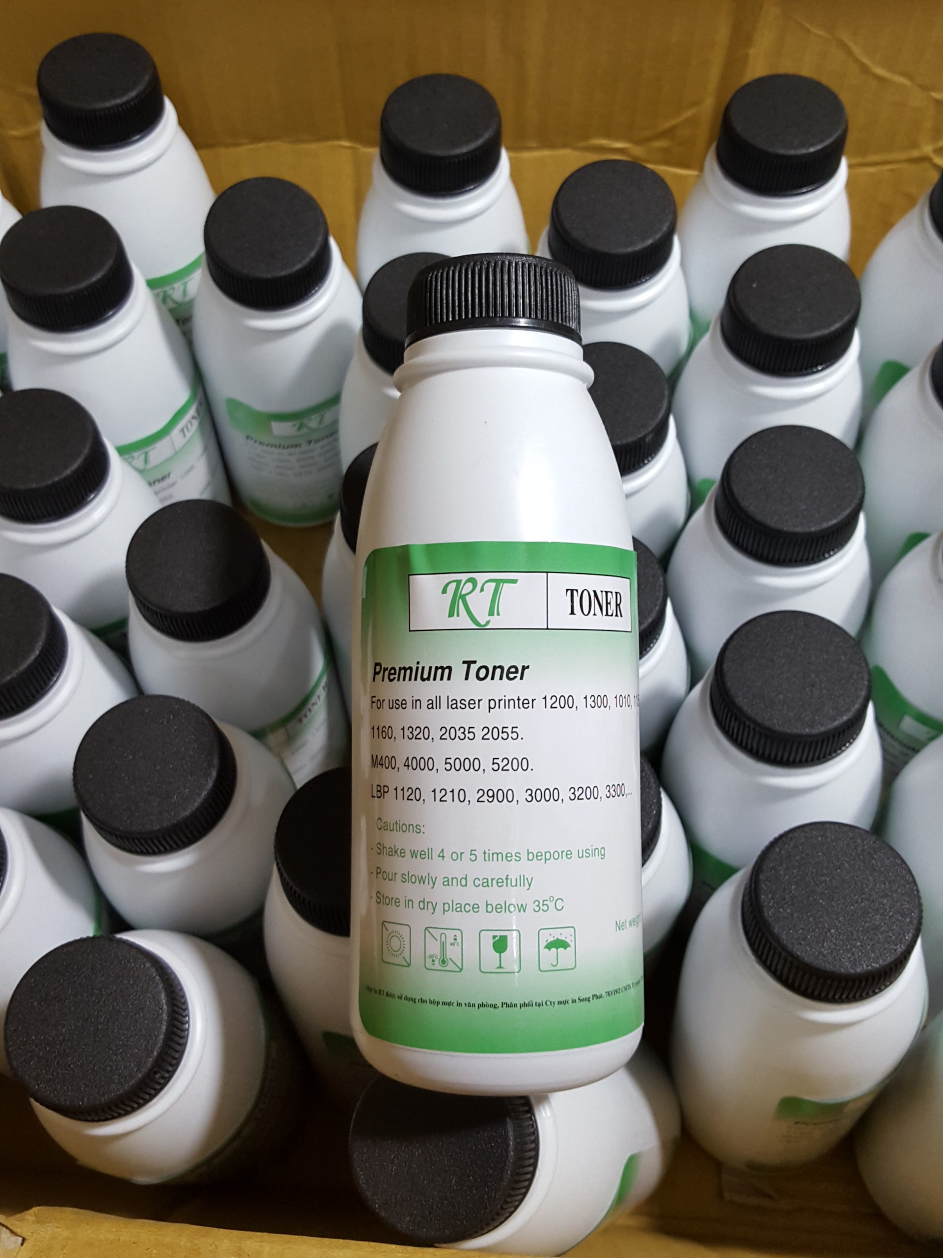 Combo 5 chai Mực nạp Premium đậm 12A/ 05A/ 80A/ 49A/ 53A