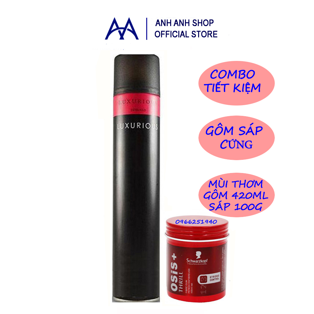 Combo Gôm luxurious và Sáp osis Tạo Kiểu Tóc