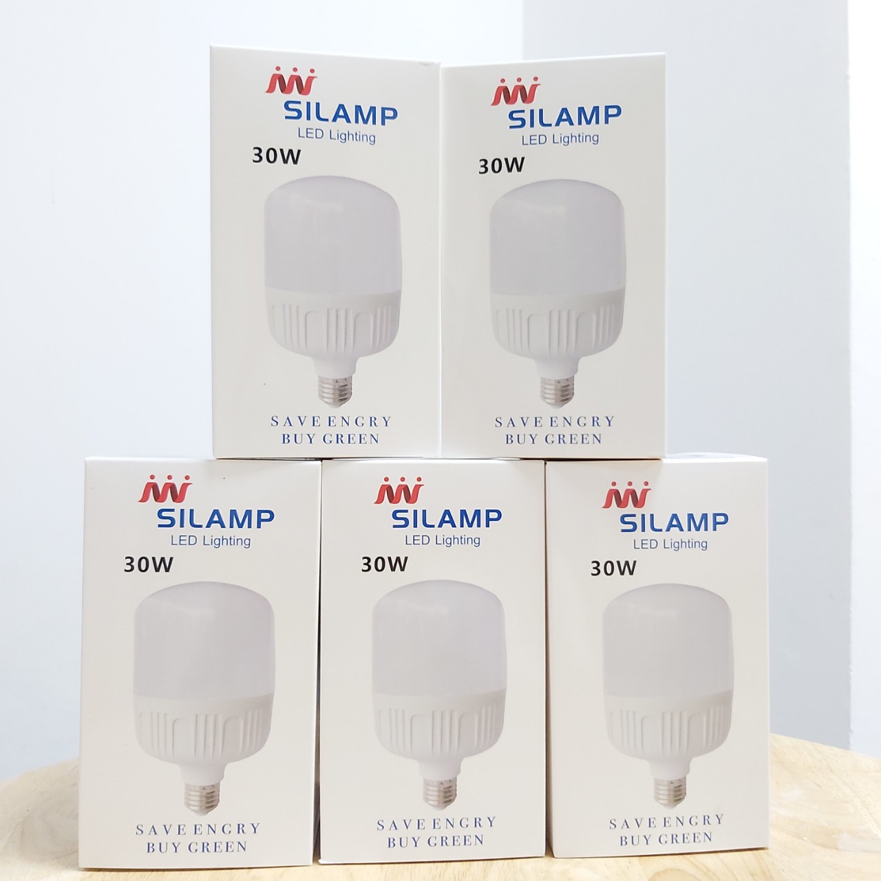 Combo of 05 30W E27 Led Bulbs, 30W E27 Silamp Led Bulbs