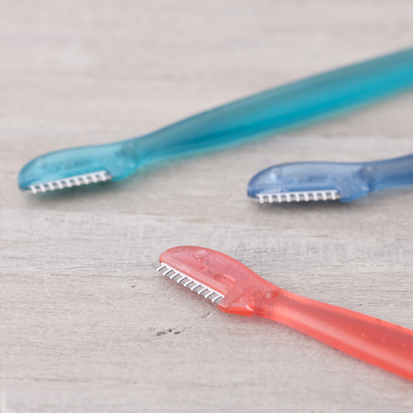 Set 3 dao cạo lông mày cán dài KAI - Nội địa Nhật Bản