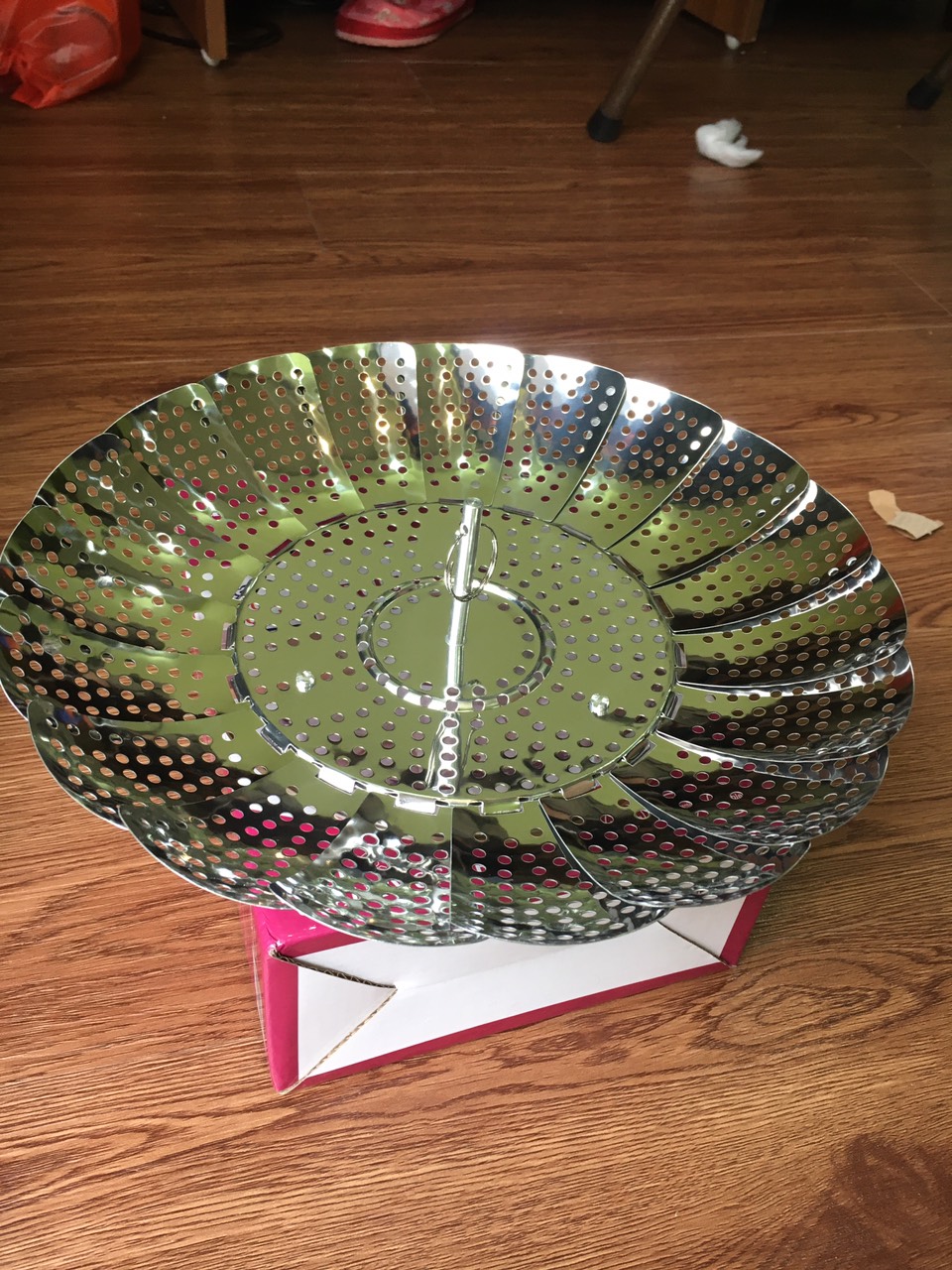 Vỉ hấp cách thủy gấp gọn,xửng hấp inox size 30cm