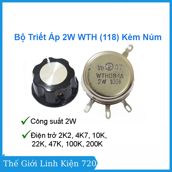 Bộ Triết Áp 2W WTH (118) Kèm Núm
