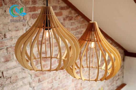 Đèn Gỗ Trang Trí Thả Trần Trùm Hương