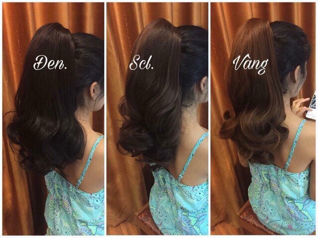 Tóc giả nữ ❤️ Tóc ngoạm  xoăn giả 35cm