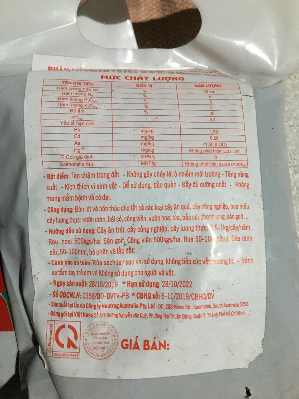 PHÂN HỮU CƠ TAN CHẬM RAPID RAISER GÓI 500GR