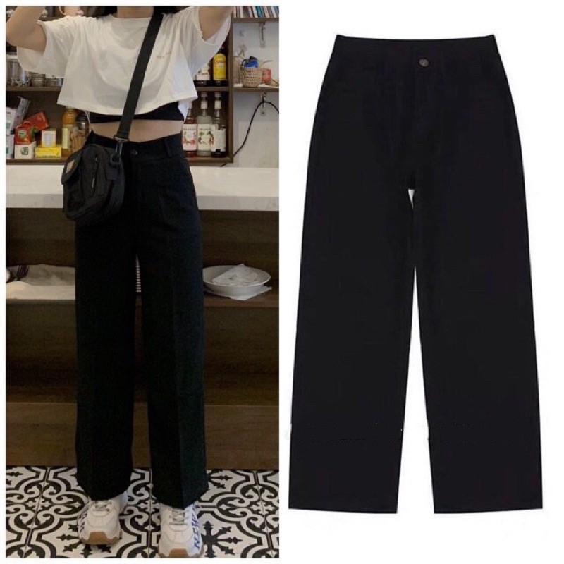 Quần Ulzzang Dáng Suông Dài 94Cm