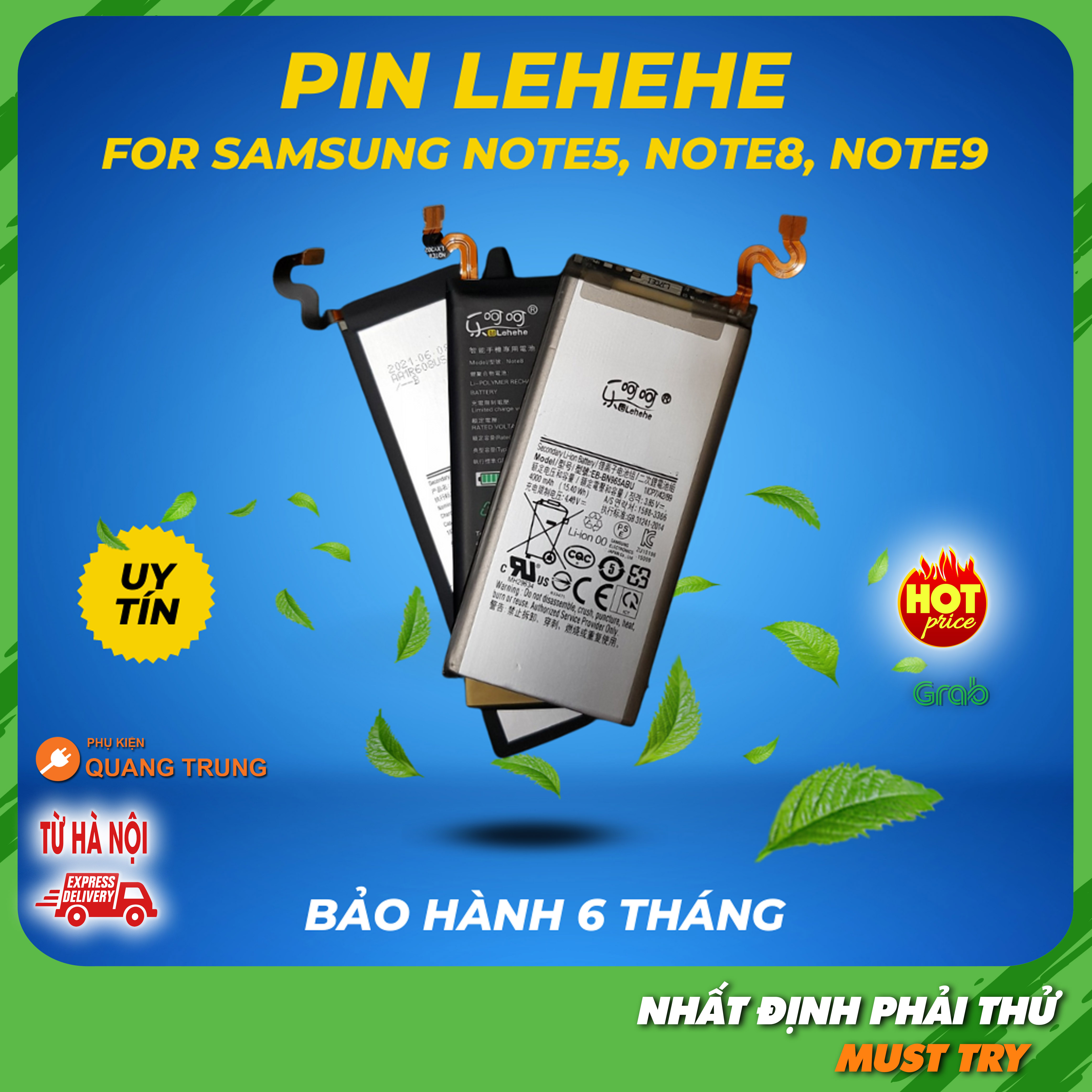 Pin Lehehe thay thế cho Samsung galaxy note5, note8,note9,s8plus rất tốt,nhiều quà tặng