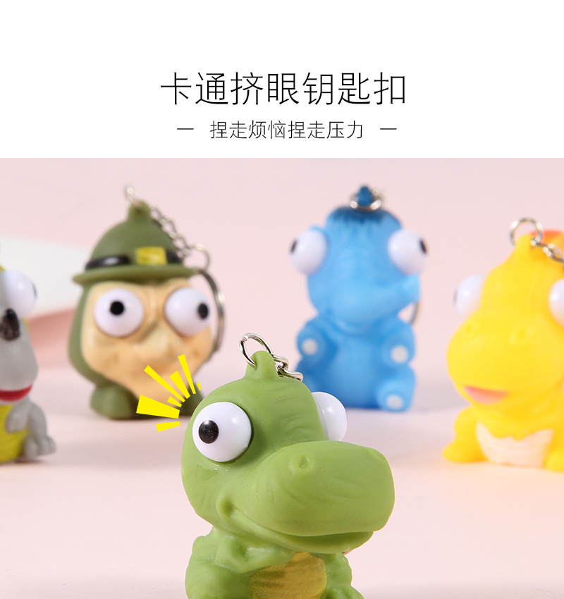 Móc Treo Chìa Khóa Hình Thú Mắt Lồi Siêu Cute