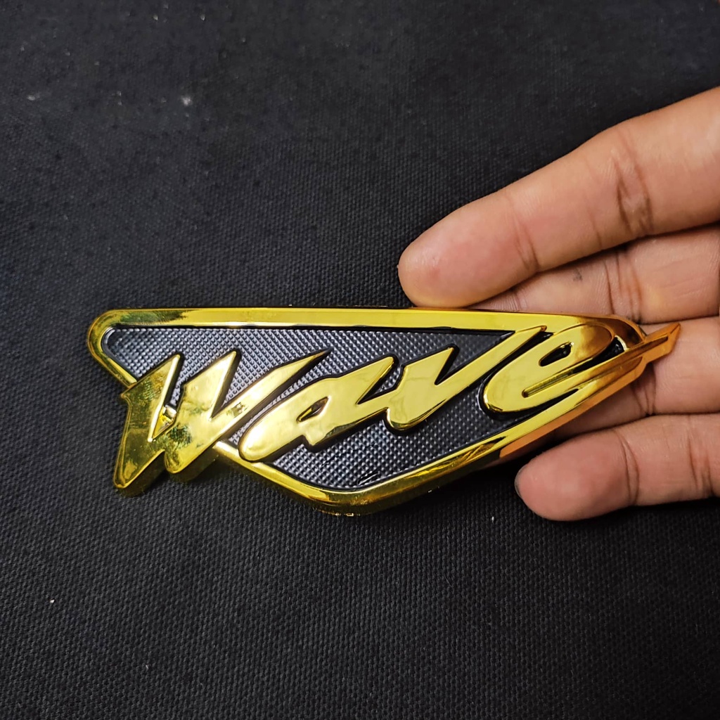 TEM LOGO MẶT NẠ WAVE THÁI 110 MẠ XI ( 2 MÀU )