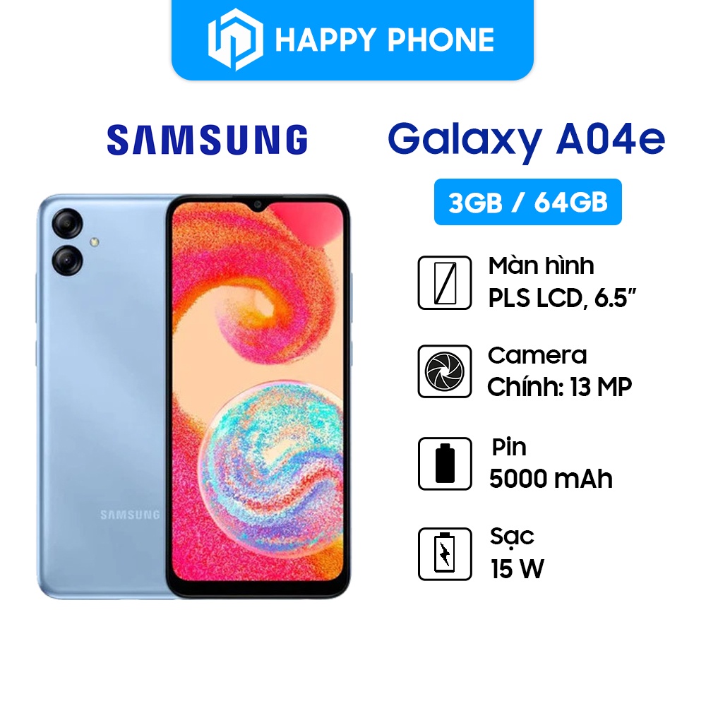 Điện Thoại Samsung Galaxy A04e ( 3GB - 64GB ) - Hàng Chính Hãng, Mới 100%, Nguyên seal