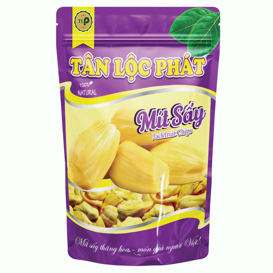 MÍT THÁI SẤY GIÒN NGUYÊN CÁNH KHÔNG ĐƯỜNG TÚI 100G TÂN LỘC PHÁT