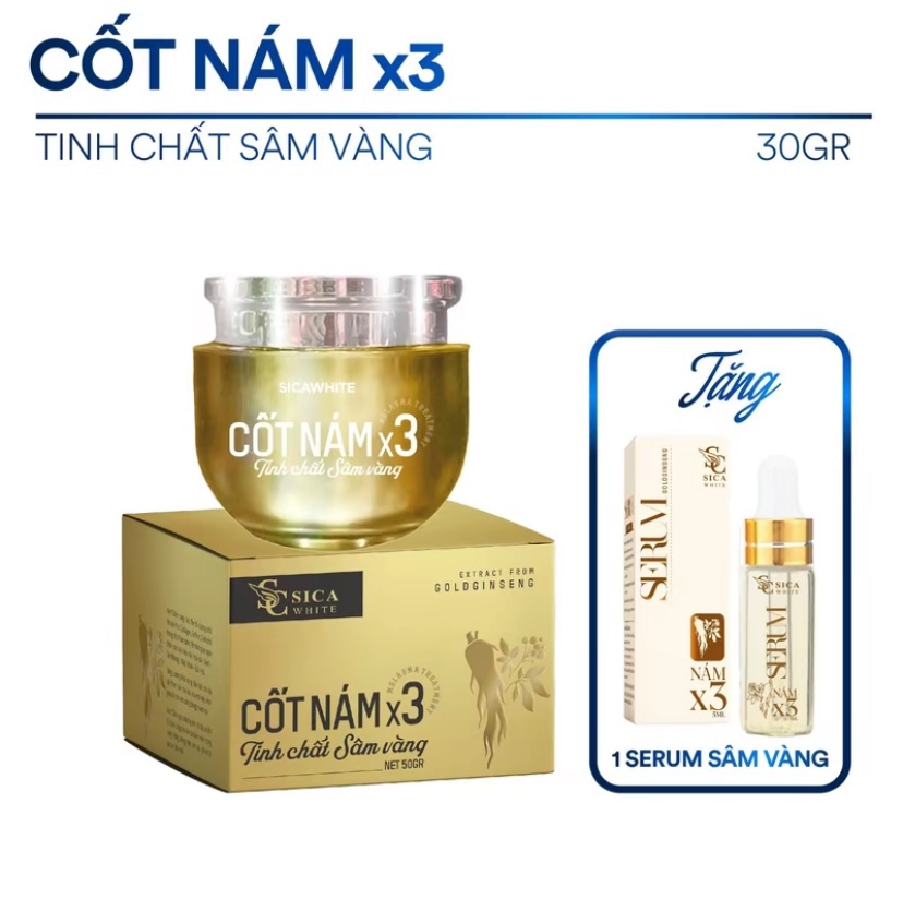 Kem cốt nám X3 . kèm serum cốt sâm dưỡng trắng da mờ thâm sạm - Mỹ phẩm sica - minhdang19