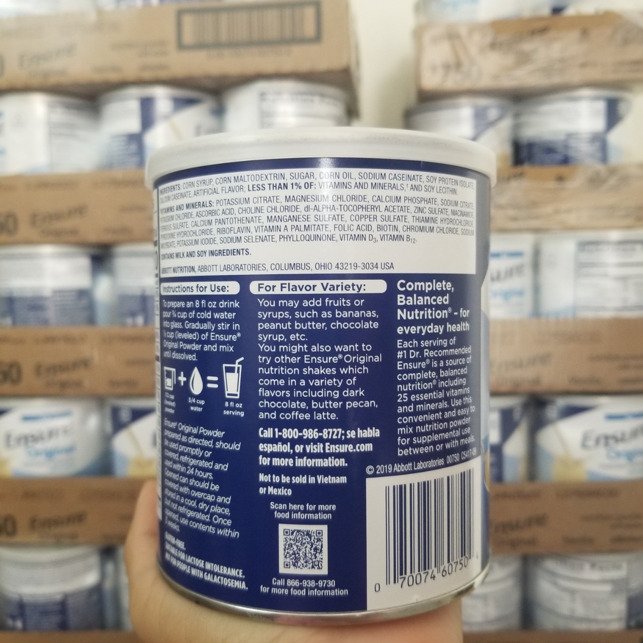 LỐC 3 SỮA BỘT ENSURE MỸ 397g ( Mẫu Mới )