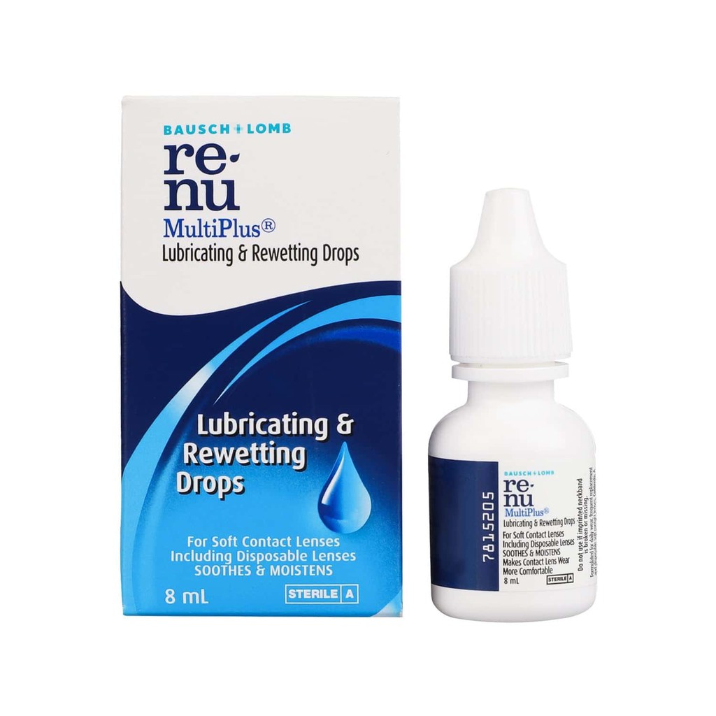 Bausch + lomb Renu Rewetting Drops 8ml - Dung dịch nhỏ mắt làm mềm lens USA