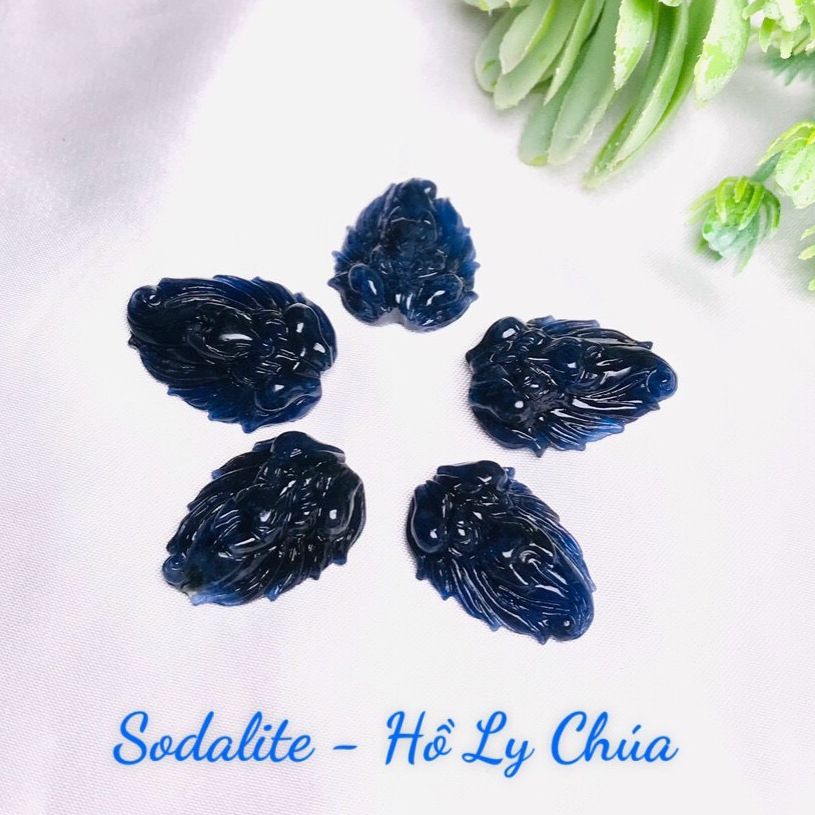 Mặt Hồ Ly Chúa Sodalite đá tự nhiên