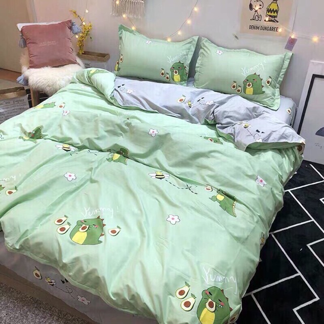 Bộ ga và 2 vỏ gối Cotton Poly Cho Bé Trai