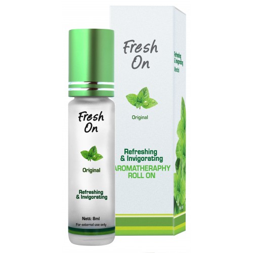 Dầu gió Con Ó thảo dược Singapore Fresh On chai lăn 8ml