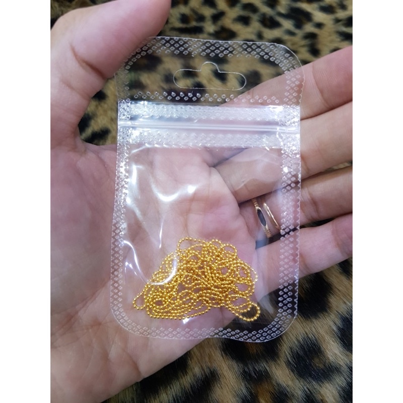 Dây xích bi gắn móng - bi nhỏ 1mm - dây bi mềm