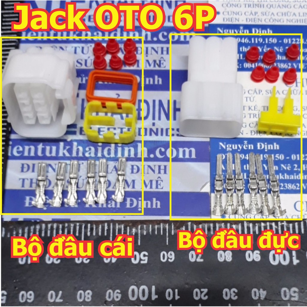 BỘ RỜI ĐẦU NHỰA ĐỰC, CÁI, LÕI SẮT ĐỰC, CÁI ĐẦU NỐI, HEADER 6P, JACK OTO, chống nước kde5027