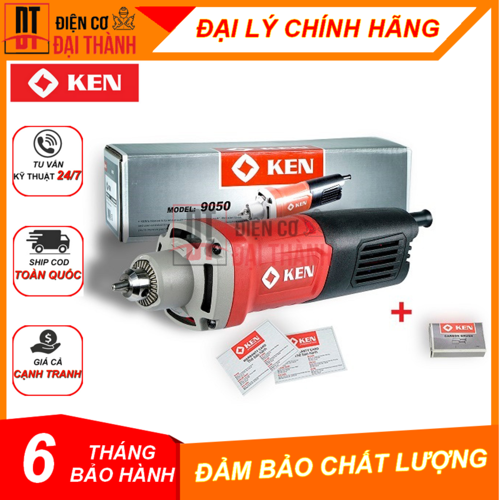 Máy mài khuôn 6mm ken 9050 580w