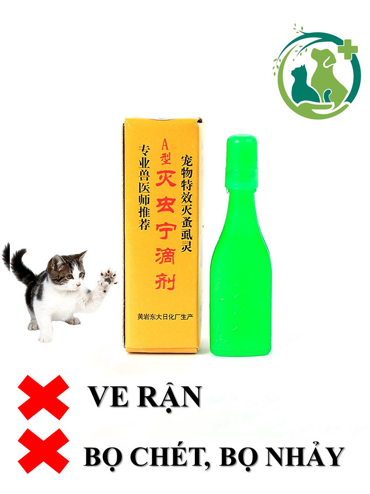 Thuốc Nhỏ gáy trị ve rận cho chó mèo Thuốc Nhỏ Gáy Cho Chó Mèo của Đài