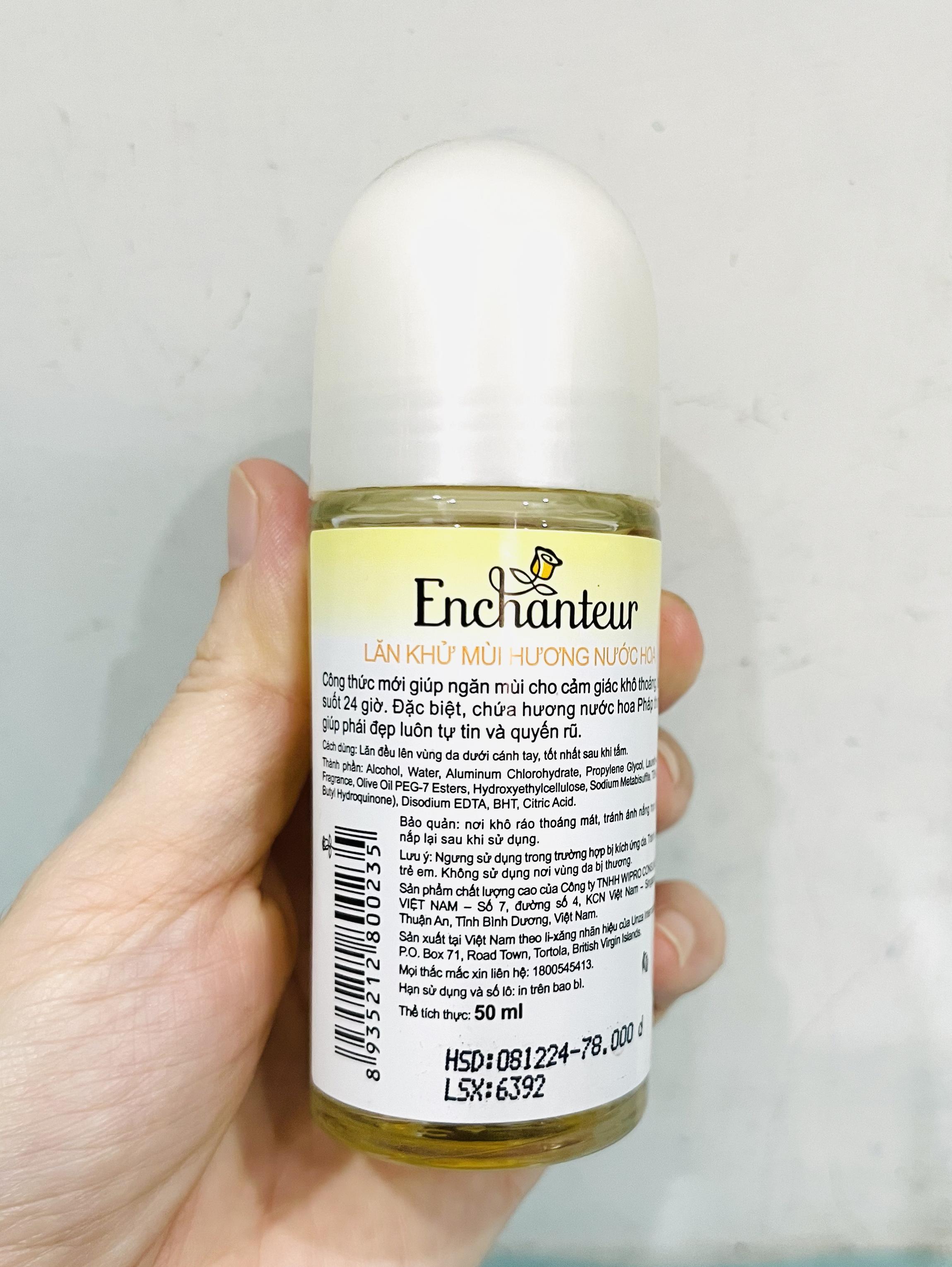 [HCM] Lăn khử mùi Enchanteur Deluxe Charming 50ml (nước vàng trong)