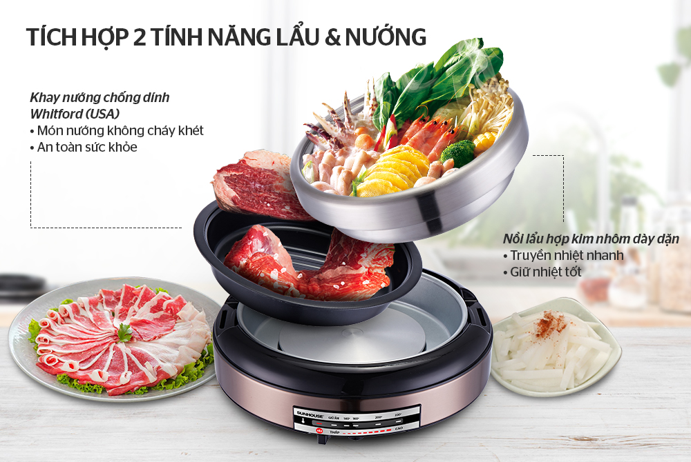 Lẩu điện SUNHOUSE SHD4526