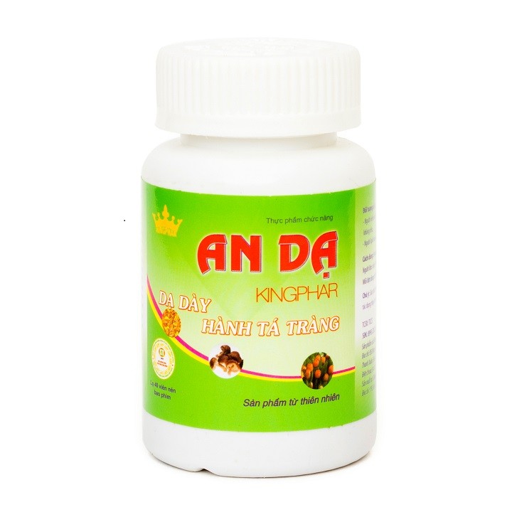 [hàng chính hãng]Viên Uống AN DẠ - Hỗ trợ điều trị viêm loét dạ dày hành tá tràng , đau rát thượng vị  - kingphar