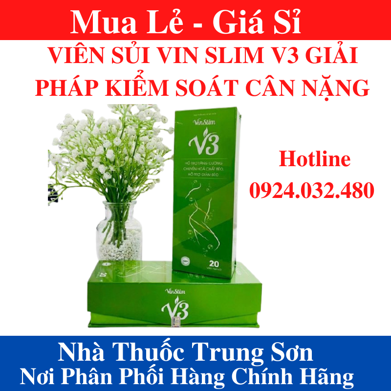 Viên sủi giảm cân v3 vinslim, hộp 20 viên, đánh bay mỡ thừa, phù hợp mọi cơ địa, giảm cân hiệu qủa - ts001