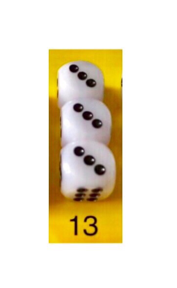 Xí ngầu nghệ hoa 13 ly - 3 viên